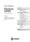 Eizo FlexScan S2000 User`s manual