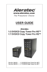 Aleratec 1:3 DVD/CD Copy Tower Pro HS User guide