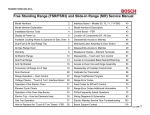 Bosch HDI7052U - 30 Inch Slide-In Dual-Fuel Range Service manual