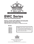 Crown Boiler BWC150 Installation manual