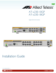 Allied Telesis AT-x230-10GP Installation guide