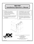American Dryer Corp. MLS-460 Operator`s manual