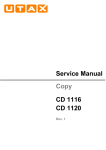 Utax cd 1116 Service manual