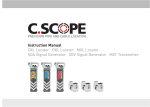 C-SCOPE SG-V Instruction manual