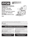 Ryobi P580 Operator`s manual