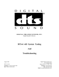 DTS DTS-6 Troubleshooting guide