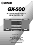 Yamaha GX-500RDS Owner`s manual