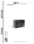 Meyer Sound UMS-1P Operating instructions