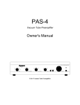 DYNACO PAS-4 Owner`s manual