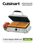 Cuisinart WAF-R - WAF-R Traditional Waffle Iron Operating instructions