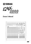 Yamaha mix EMX 2000 Owner`s manual