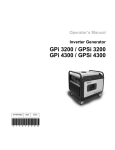 Wacker Neuson GPSi 4300 Operator`s manual