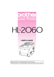 Brother HL 2060 - B/W Laser Printer User`s guide