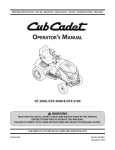 Cub Cadet 2000 Series Operator`s manual