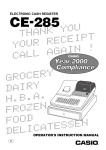 Casio CE-285 Instruction manual