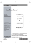 Bosch Remote Control Installation manual