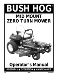 Bush Hog MID MOUNT ZERO TURN SERIES Operator`s manual