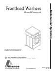 ALLIANCE Frontload Washers Specifications