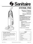 Vacuum Cleaner Ownerʼs Guide Model SP5816