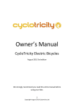 CycloTricity Electric Bicycles Owner`s manual