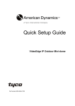 American Dynamics ADCIPE3712OSPE Setup guide