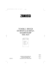 Zanussi TDS 302T Specifications
