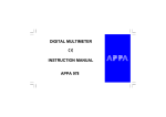 APPA 97II Instruction manual