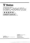 Vestax VMC-004FXu Owner`s manual