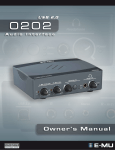 Creative E-MU 0202 Owner`s manual