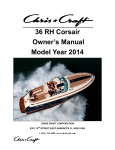 Chris-Craft 2014 36 RH Corsair Owner`s manual