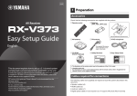 Yamaha RX-V373BL Setup guide