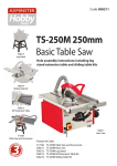 Axminster 250mm Slide Mitre Saw Operating instructions