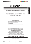 Citizen JCTV3245X Instruction manual
