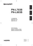 Sharp PN-L703B Installation manual