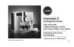 Capresso Impressa S Avantgarde Series Operating instructions