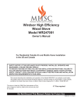 MHSC WR247001 Owner`s manual