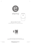 eSpring Water Purifier Owner`s manual