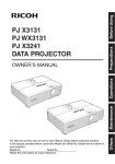 Ricoh PJ X3131 Owner`s manual