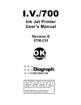 Diagraph I.V./700 User`s manual