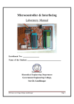 Microcontroller & Interfacing - Biomedical Department