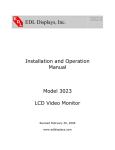 EDL Displays 3023 Specifications