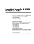 MATLAB TARGET SUPPORT PACKAGE 4 - FOR USE WITH TEXAS INSTRUMENTS C6000 User`s guide