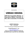 CyberResearch UMDAS 0802DA User`s manual