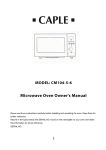 Caple CM106 Owner`s manual