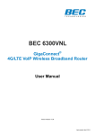 BEC 6300VNL User manual