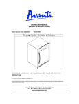 Avanti BCA57SSR Instruction manual