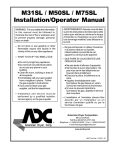 American Dryer Corp. M75SL Installation manual