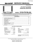 Sharp 21SFX10L Service manual