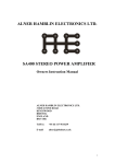 Alner Hamblin Electronics SA400 Instruction manual