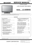 Sharp LC42SB45U Service manual